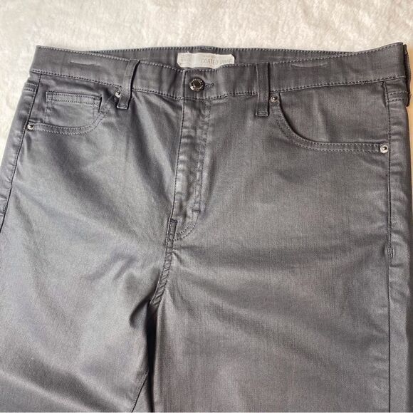 TopShop Black Jamie Coated Moto Pants Size 36 - Picture 7 of 13